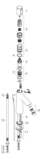 hansgrohe Waschtisch-Einhebelmischer 100 Talis Select S mit Zugstangen-Ablaufgarnitur, chrom