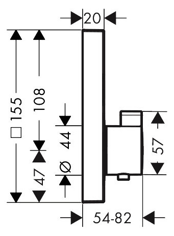 hansgrohe Fertigmontageset ShowerSelect UP-Thermostat, 2 Verbraucher, brushed black chrome