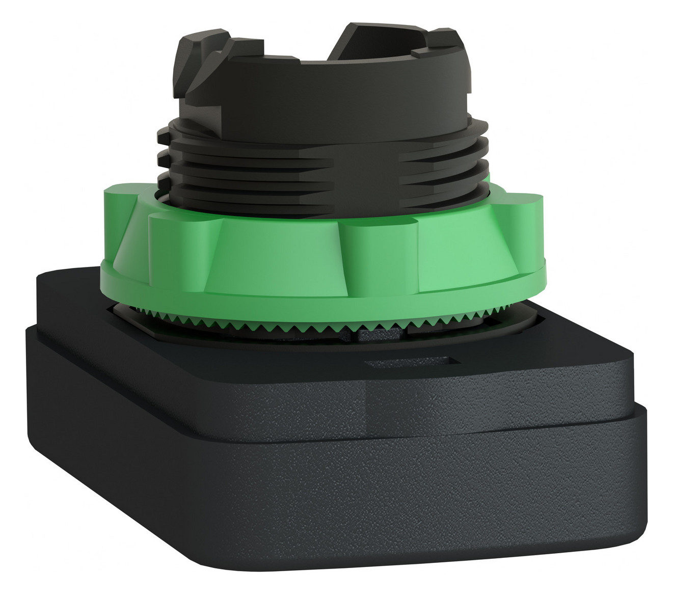 Drucktaster Front 2f rt/gn Ø22,5mm IP66 rechteck Tastend