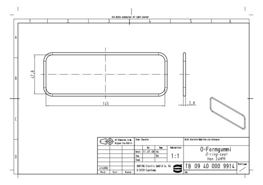 HART HAN 24 HPR-O-FORMGUMMI  09400009914 