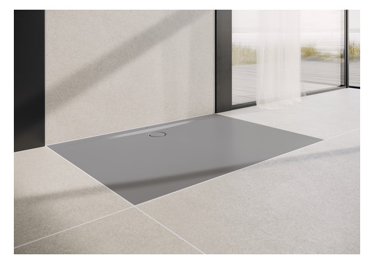 Kaldewei Duschwanne SUPERPLAN ZERO 1510-5 70x70cm, Wannenträger extraflach, schwarz matt 100