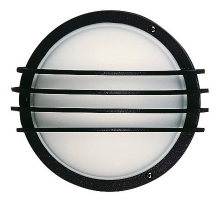 Glasleuchte 75W HV sw IP44 E27 Ø250x125mm