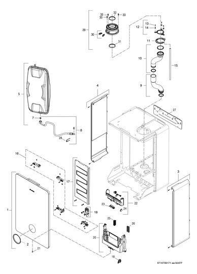 BOSCH Gas-Brennwert-Gerät 5800i WT Condens 90 x 60 x 50,8 cm, wandhängend, weiß