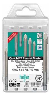 heller-Glasbohrer-Satz Ceramic Master - 4-teilig, 4-10 mm