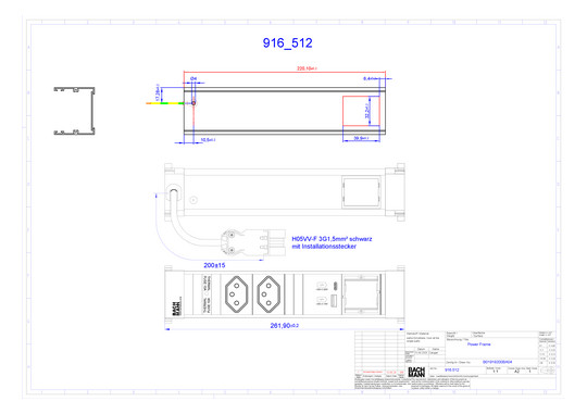 Bachmann POWER FRAME M 2xCH      916.512 