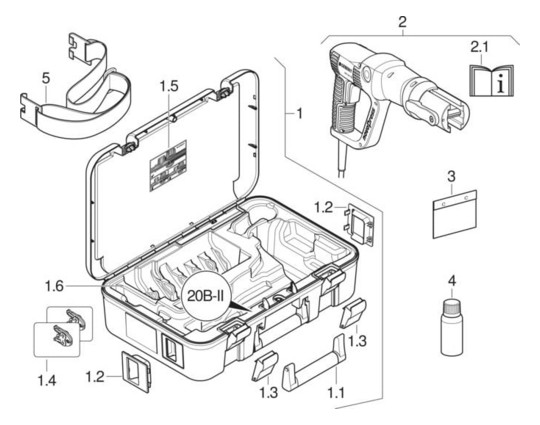 Geberit Pressgerät EFP 203 Kompatibilität 2, in Koffer