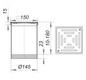 Dallmer Aufsatz SEC 15 Serie 15 SEN 15, Rost Edelstahl 1.4301, verschraubt, 150x150mm