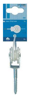 Bild Vogelrolle mit Schraube(SB) galZn für Seil- Ø b. 6,0mm PÖSAMO-0