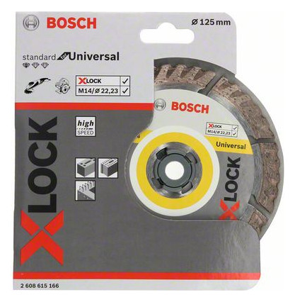 Diamant-Trennscheibe X-LOCK 125x10mm f.Backstein f.Beton