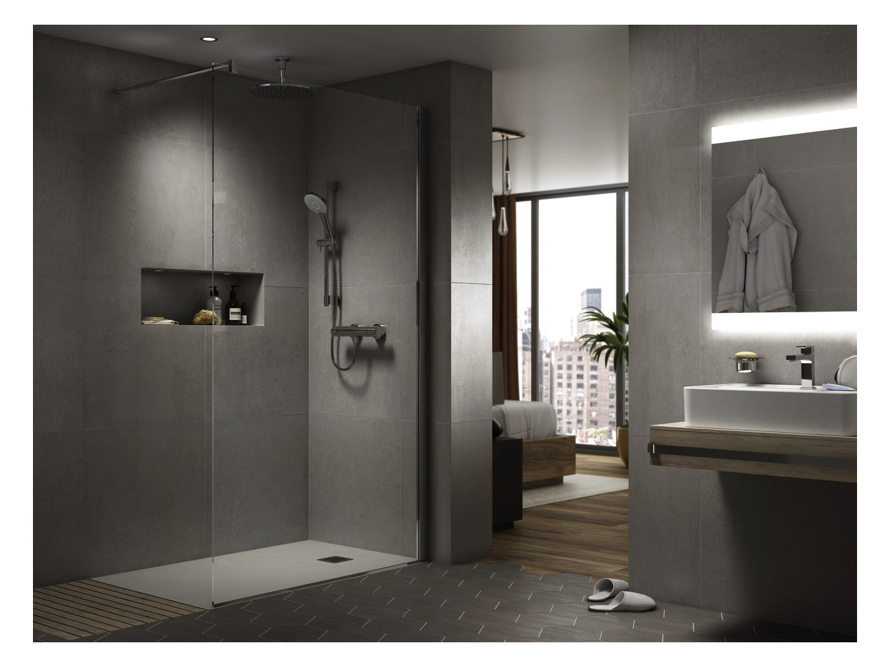 Ideal-Standard Waschtisch-Einhebelmischer Connect Air 5 l/min, Ausladung 112mm, mit Ablaufgarnitur, verchromt