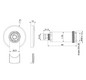 Deltamess Mantelrohr 1/2" plus 90 mm, 116,5 mm, mit 2-tlg. Wandabdeckrosette, verchromt