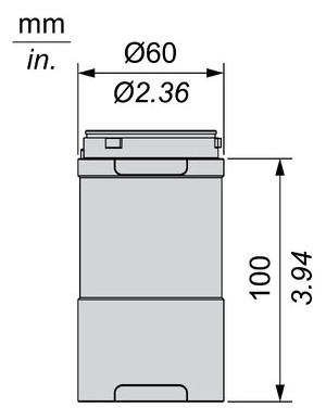 Signalsäule Anschluss sw f.Rohr f.Boden Geeignet für Rohrmontage