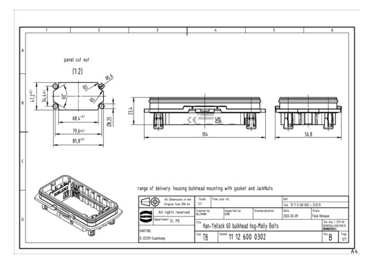 HART Yellock 60 Anbaugehäuse 11126000302 