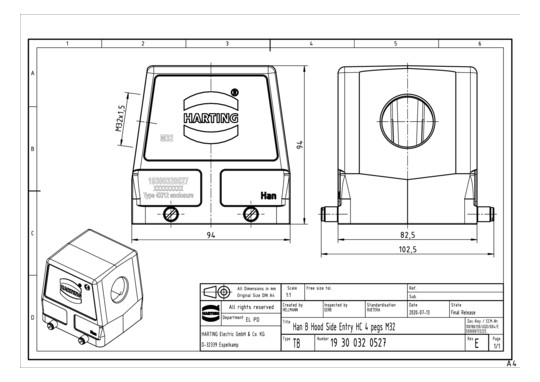 HART Tüllengehäuse M32       19300320527 
