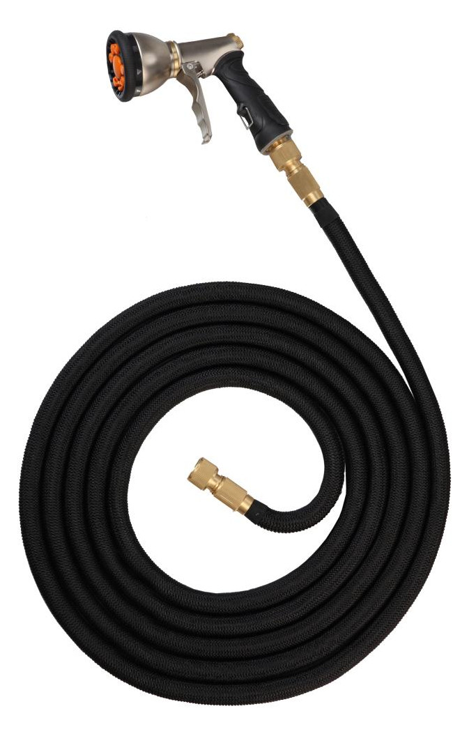 Bild Gartenschlauch Verlängerung bis 15m Comfort Ink l. Armaturen-Set Messing - floraworld-0