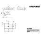 Kaldewei Wand-Waschtisch SILENIO 3046-D 3044, 60 x 46 x 12 cm, cool grey 90, mit Überlauf, mit Hahnloch