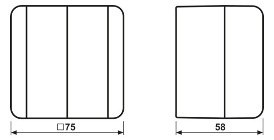 Wippschalter gr glz WG 800 AP IP44 2p 2f 10AX