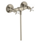 hansgrohe 2-Griff-Brause-Armatur Axor Montreux AP, 1 Verbraucher, mit Kreuzgriffen, brushed nickel