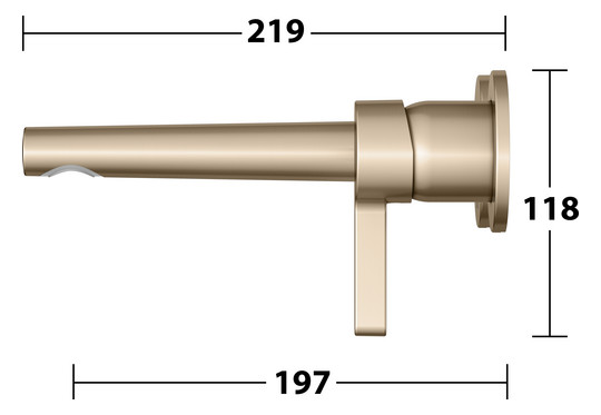 KEUCO Fertigmontageset Edition 400 UP-Waschtisch-Einhebelmischer, ohne Ablaufgarnitur, Bronze gebürstet, Ausladung 197 mm