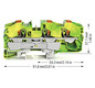 Schutzleiter-Reihenklemme 0,5-16qmm gn/ge 1Etage Hutschiene TH35