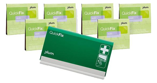 PLUM-6 Pflaster-Refills elastic + QuickFix-Pflasterspender