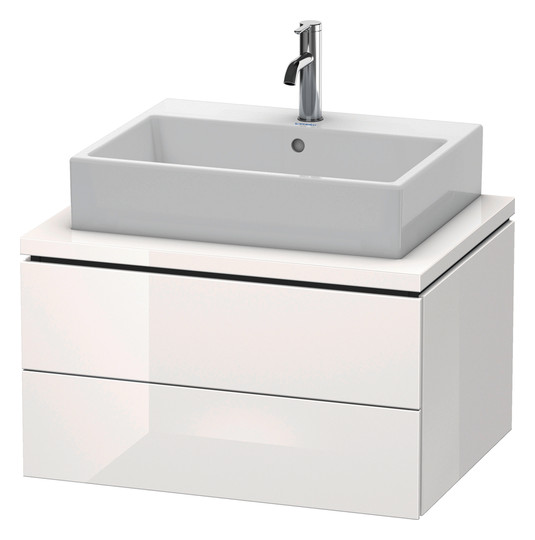 Duravit Waschtisch-Unterschrank L-Cube 72 x 54,7 cm, basalt matt, für Konsole, 2 Schubkästen