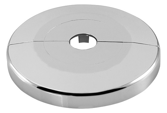 ASW Scharnierrosette ABS verchromt, Ø 32 mm, Höhe 8 mm, Außen 85 mm