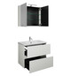Burgbad Waschtisch-Kombination Rocio mit Spiegelschrank, 80,5 x 200 x 46,5 cm, Weiß Matt
