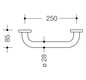 HEWI Wannengriff 477 250x85x28mm, Rosetten d= 60mm, anthrazitgrau
