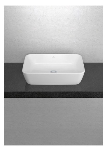 V&B Aufsatzwaschbecken Architectura 60x40cm, eckig, mit Überlauf, weiß