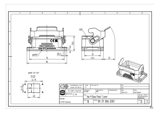 HART HARTING ANBAUGEHAEUSE H 09370060301 