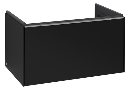 V&B Waschtisch-Unterschrank Subway 3.0 77,2x42,9x47,8cm, mit LED/Griff Aluminium glänzend, volcano black