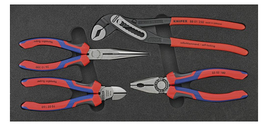 Werkzeugmodul 1/3 - 4-teilig, KNIPEX-Zangen
