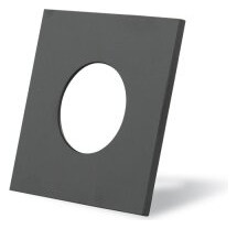 DOTLUX Zierring eckig schwarz matt  3436 