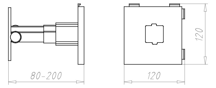 Teleskop-Geräteträger 80-200mm Kst 120x120mm