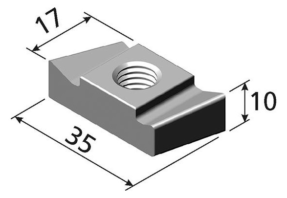 Bild Gewindeplatte Typ 40/22 galZn M12 - Neutral-1