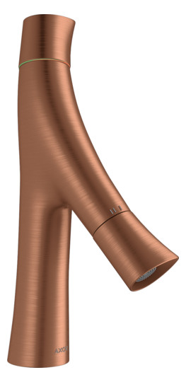 hansgrohe Waschtisch-Zweigriff-Armatur 80 Axor Starck Organic Ausladung 116mm, unverschließbare Ablaufgarnitur, brushed red gold hansgrohe Waschtisch-Zweigriff-Armatur 80 Axor Starck Organic Ausladung 116mm, unverschließbare Ablaufgarnitur, brushed red gold