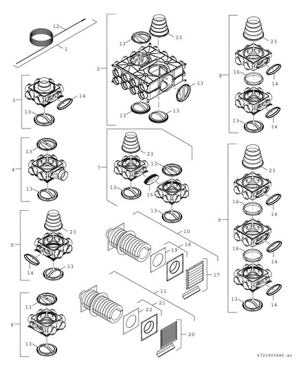 BOSCH Komplettset V2000D 43/K mit Wärmerückgewinnung