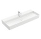 V&B Waschtisch Memento 2.0 120x47cm, Hahnloch, mit Überlauf, stone white C-plus