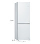 Kühl-/Gefrierkombi Stand Serie 4 E ws 193/94l 228kwh 1760x600x650mm