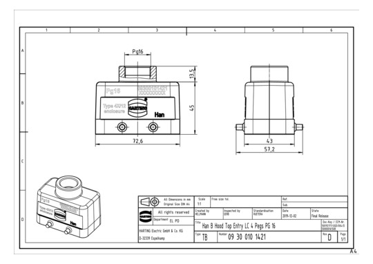 HART Tüllengehäuse           09300101421 