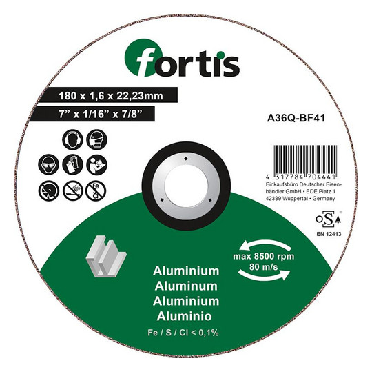 fortis-Trennscheibe ALU-NE, gerade - 180x1,6mm
