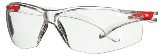 3M-Brille SecureFit 500, klar, Rahmen transparent-rot