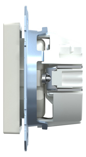 Steckdose 1f polws glz System M UP IP20