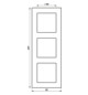 Einbaurahmen 3f ws glz A / A 550 Kst f.GEB-K Unterputzmontage Thermopl