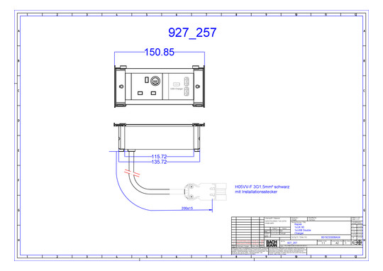 Bachmann KAPSA 1xUK 1xUSB        927.257 