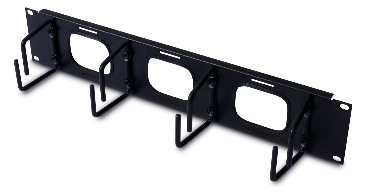 Kabelrangierbügel Metall 482,6mm B445mm 2HE sw