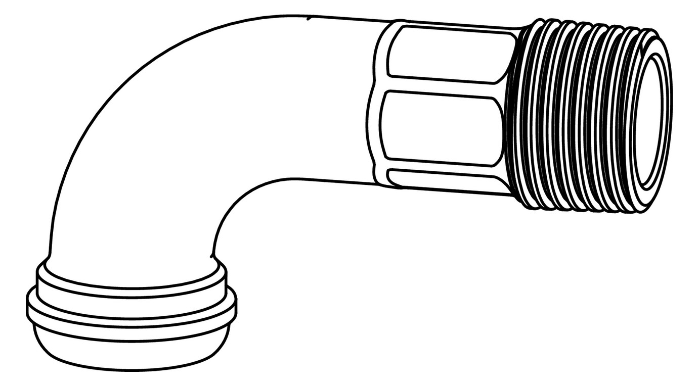Heimeier Rohrbogen DN 15, für Einrohrventile, Rotguss vernickelt