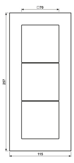 Einbaurahmen 3f aws glz LS / LS PLUS Glas f.GEB-K Unterputzmontage