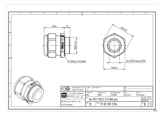 HART HARTING KUNSTSTOFF-VERS 19000005194 